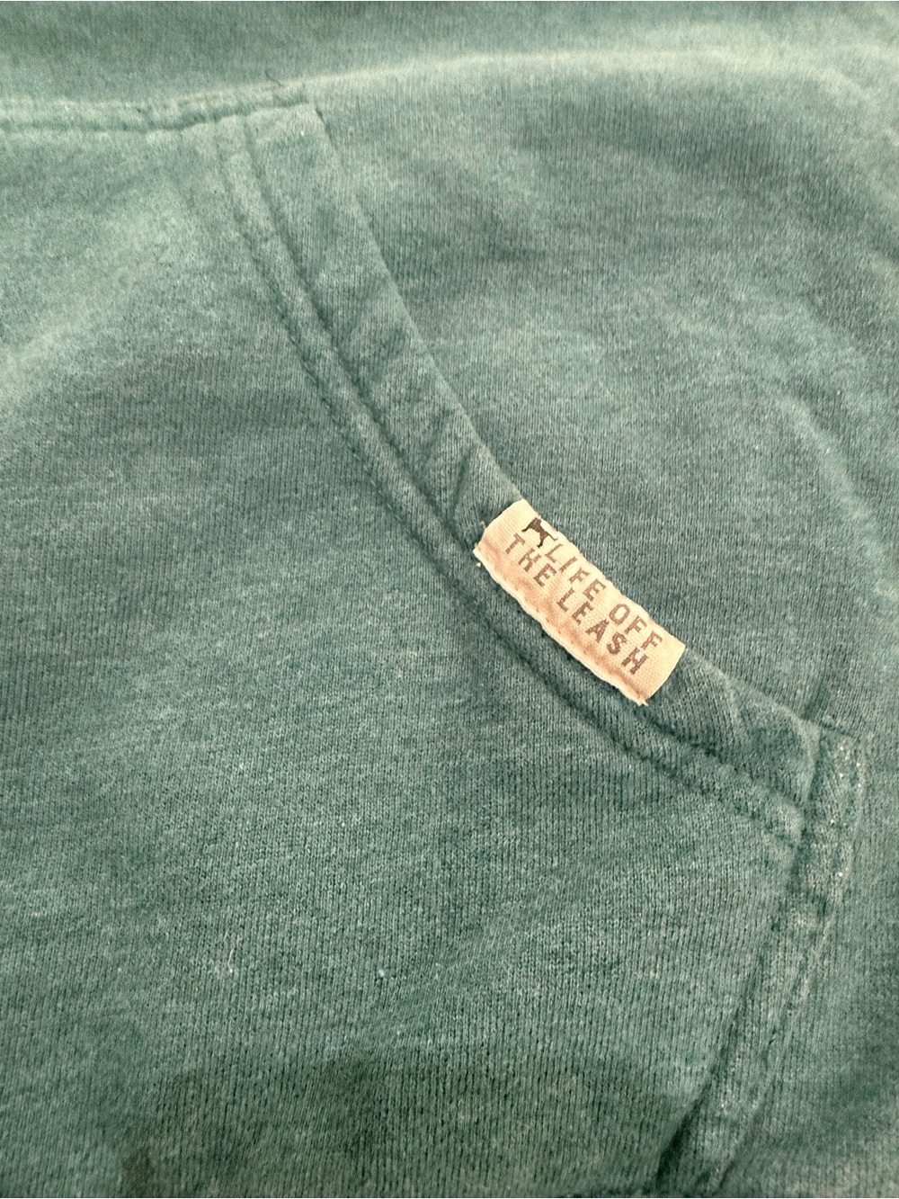 The Black Dog Teal Pullover Hoodie with Subtle Logo - Picture 8 of 13